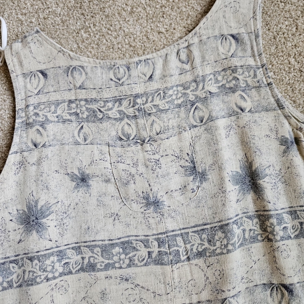 Sweet Jessie Size MP Blue and Cream Printed Two-Piece Women’s Dress Set - Picture 8 of 16